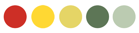 gama de colores amarillo