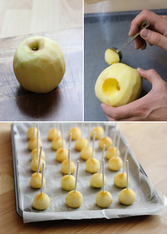 Receta pop cakes de manzana con caramelo