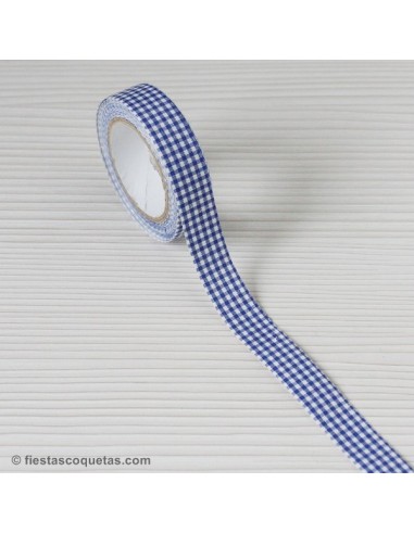 Fabric tape vichy azul