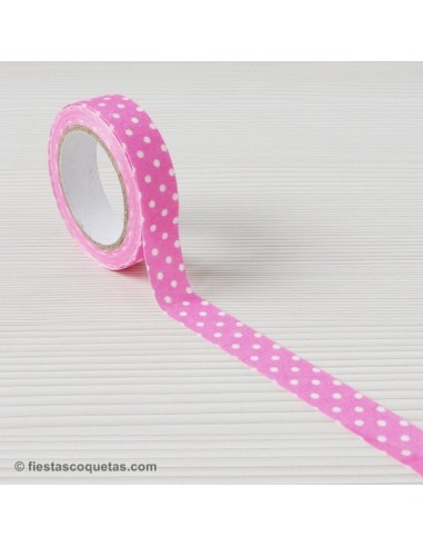 Fabric tape topos rosa